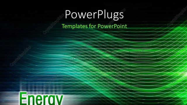  Presentation with green waves - A number of green waves with blackish background