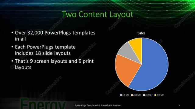 Two Content presentation slide layout