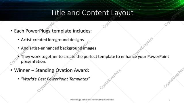 Title and Content presentation slide layout