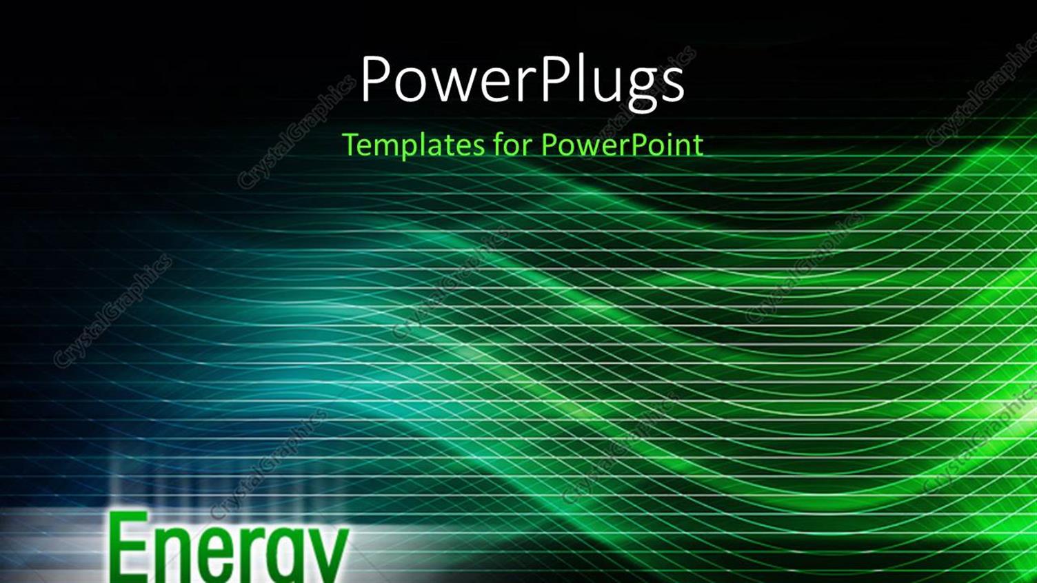 Featuring a Number of Green Waves with Blackish Background