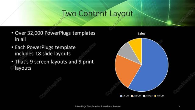 Two Content presentation slide layout
