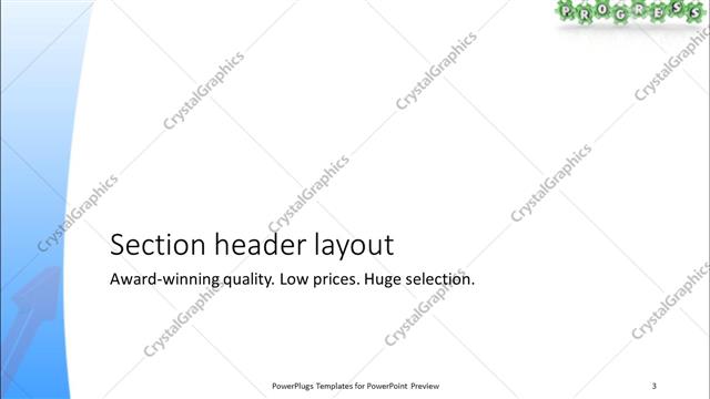 Section Header presentation slide layout