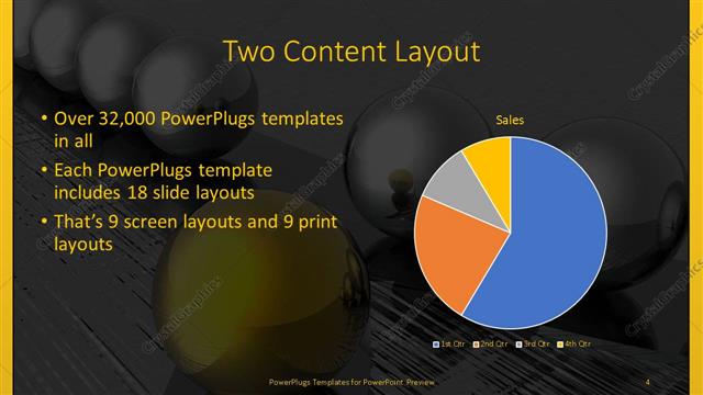 Two Content presentation slide layout