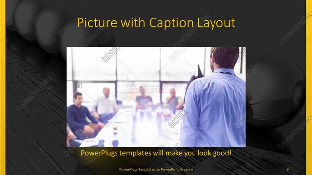 Picture with Caption presentation slide layout