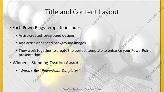 Title and Content presentation slide layout