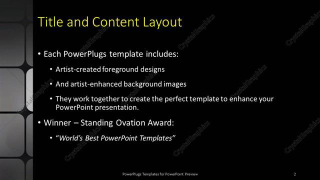 Title and Content presentation slide layout