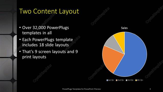 Two Content presentation slide layout