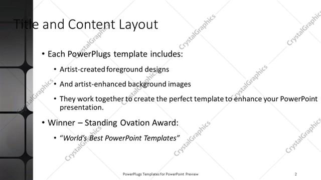 Title and Content presentation slide layout
