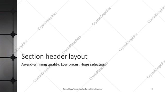 Section Header presentation slide layout