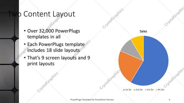 Two Content presentation slide layout