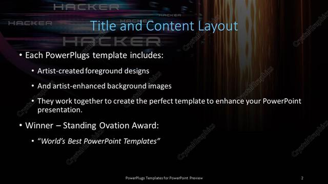Title and Content presentation slide layout