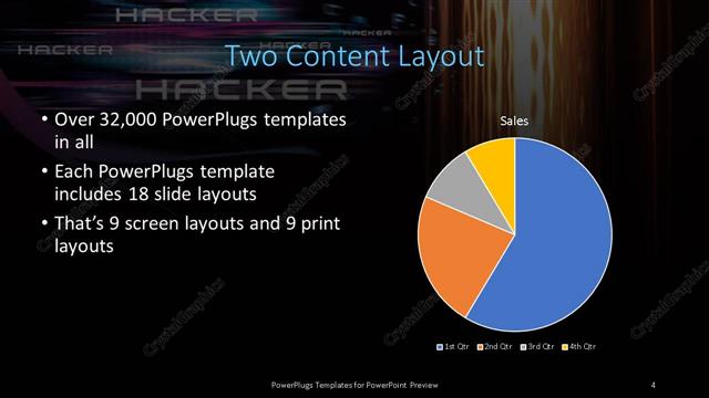 Two Content presentation slide layout