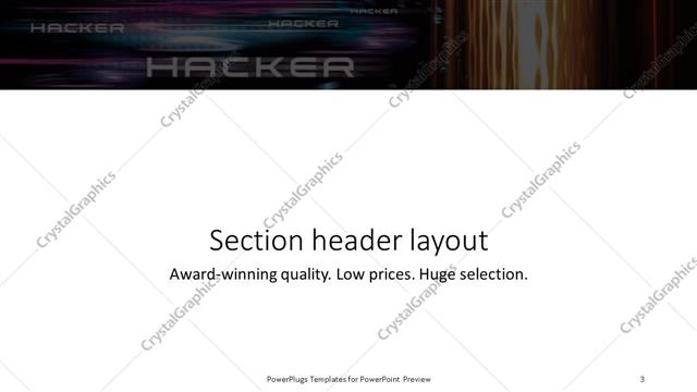 Section Header presentation slide layout