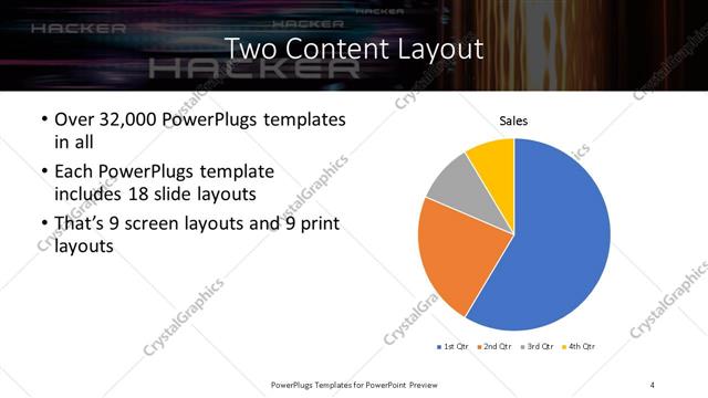 Two Content presentation slide layout