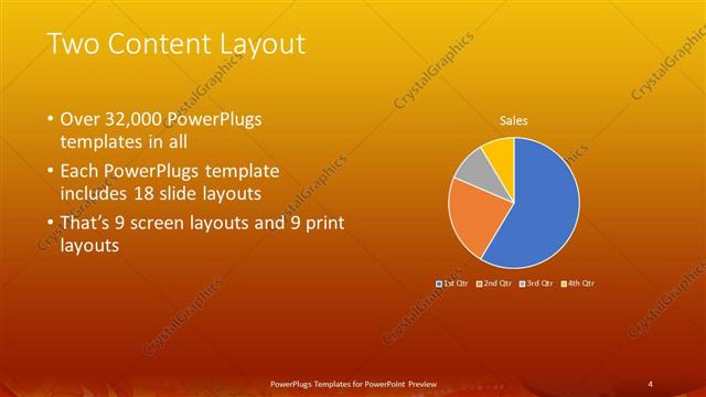 Two Content presentation slide layout