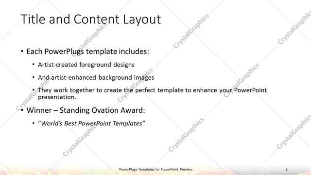 Title and Content presentation slide layout