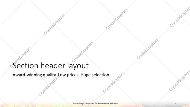 Section Header presentation slide layout