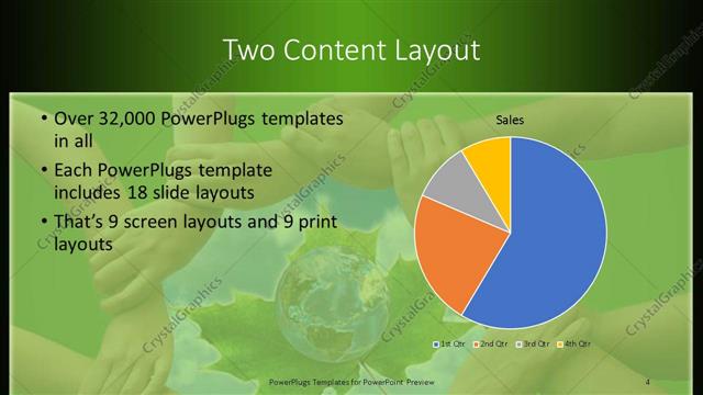 Two Content presentation slide layout