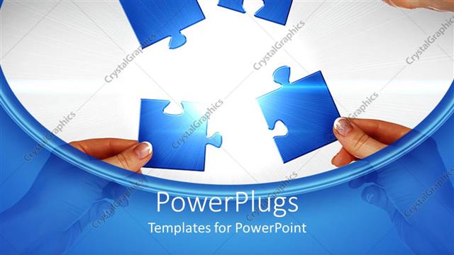  Presentation with holding puzzle pieces - A number of hands holding puzzle pieces