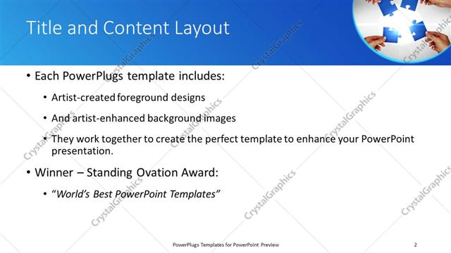 Title and Content presentation slide layout