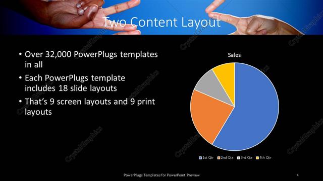 Two Content presentation slide layout