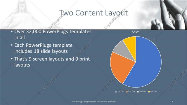 Two Content presentation slide layout
