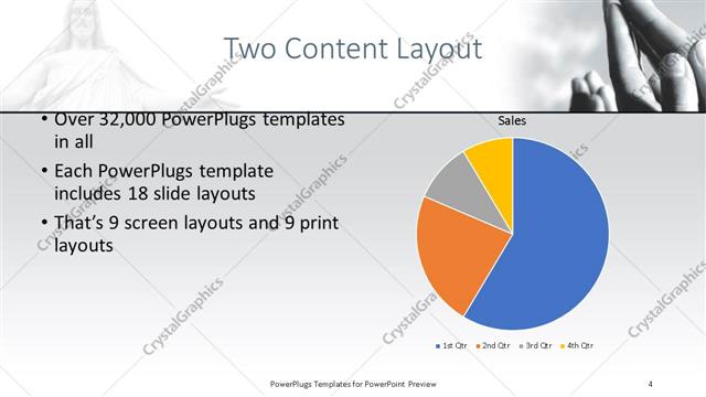 Two Content presentation slide layout
