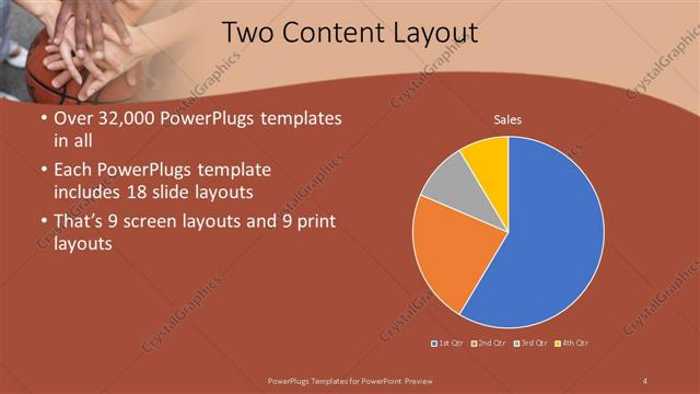 Two Content presentation slide layout