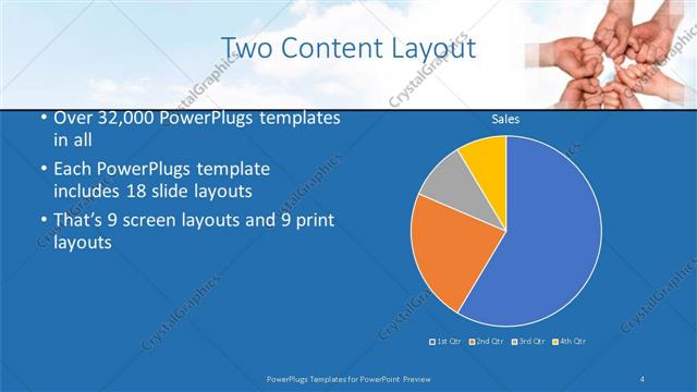 Two Content presentation slide layout