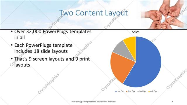 Two Content presentation slide layout