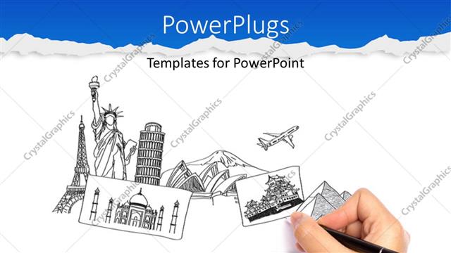  Presentation with buildings - A number of historic buildings in the drawing