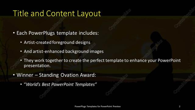 Title and Content presentation slide layout