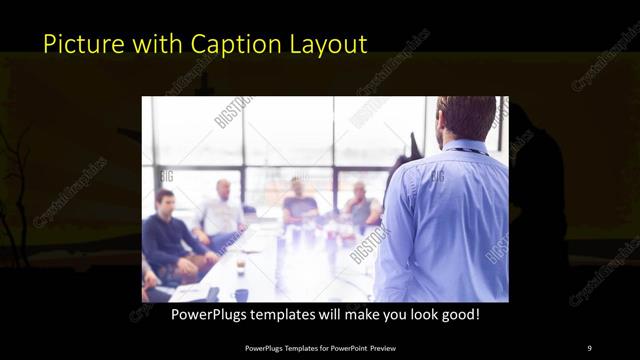 Picture with Caption presentation slide layout