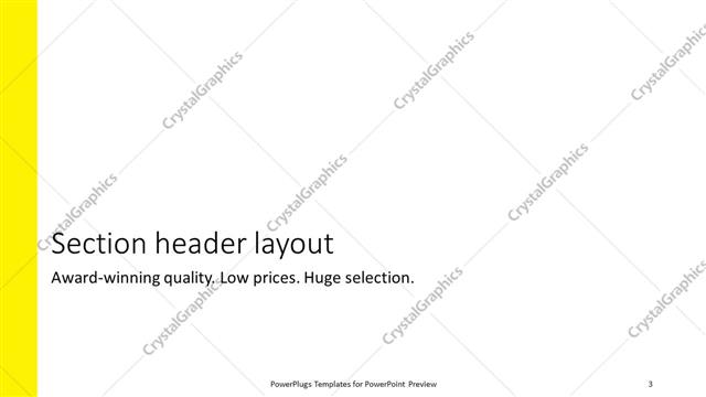 Section Header presentation slide layout