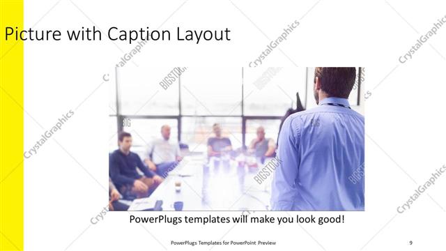 Picture with Caption presentation slide layout