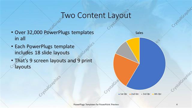 Two Content presentation slide layout