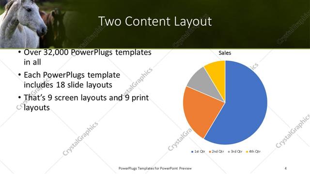 Two Content presentation slide layout