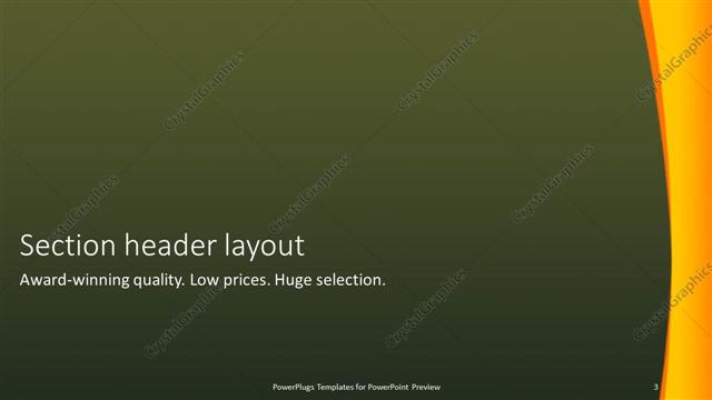 Section Header presentation slide layout