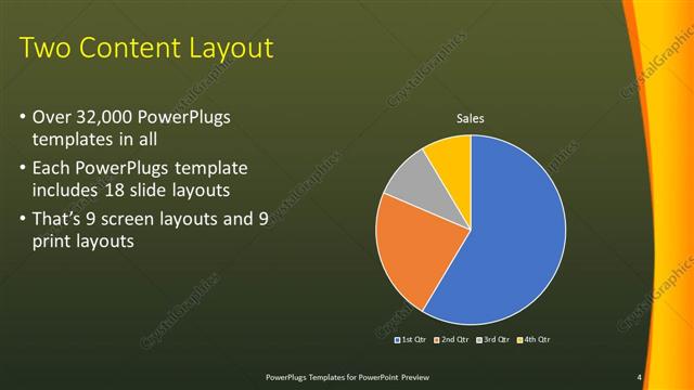 Two Content presentation slide layout