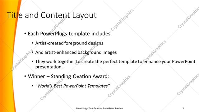 Title and Content presentation slide layout