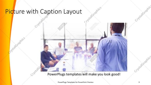 Picture with Caption presentation slide layout