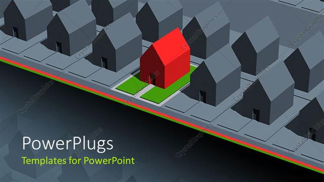  Presentation with real estate - A number of houses with one different of them all