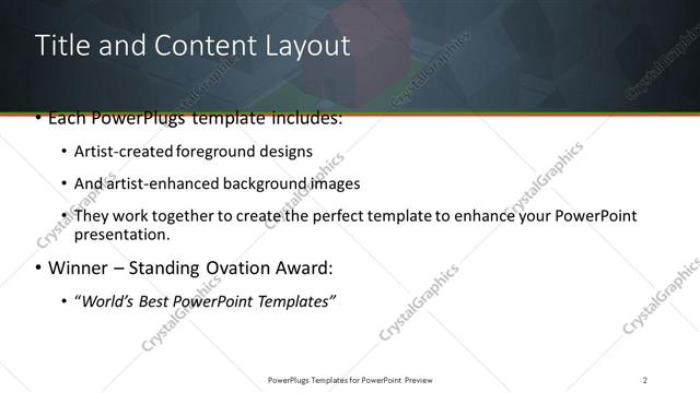 Title and Content presentation slide layout