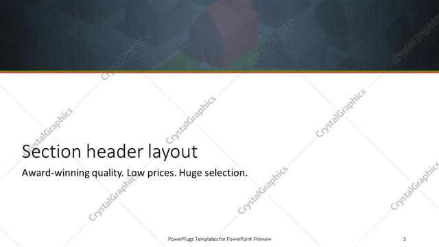 Section Header presentation slide layout