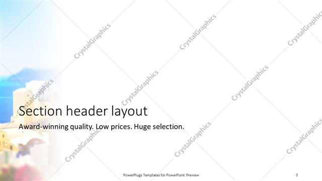 Section Header presentation slide layout