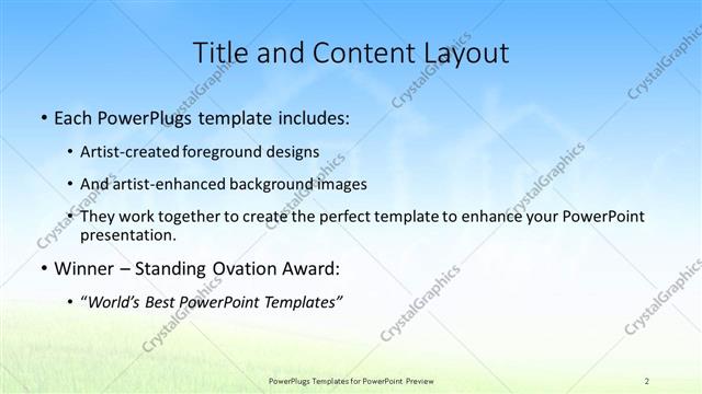 Title and Content presentation slide layout