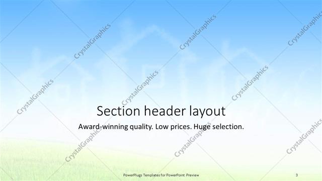 Section Header presentation slide layout