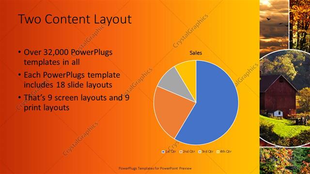 Two Content presentation slide layout