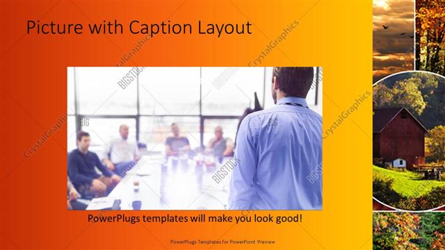 Picture with Caption presentation slide layout