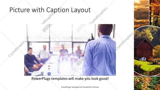 Picture with Caption presentation slide layout